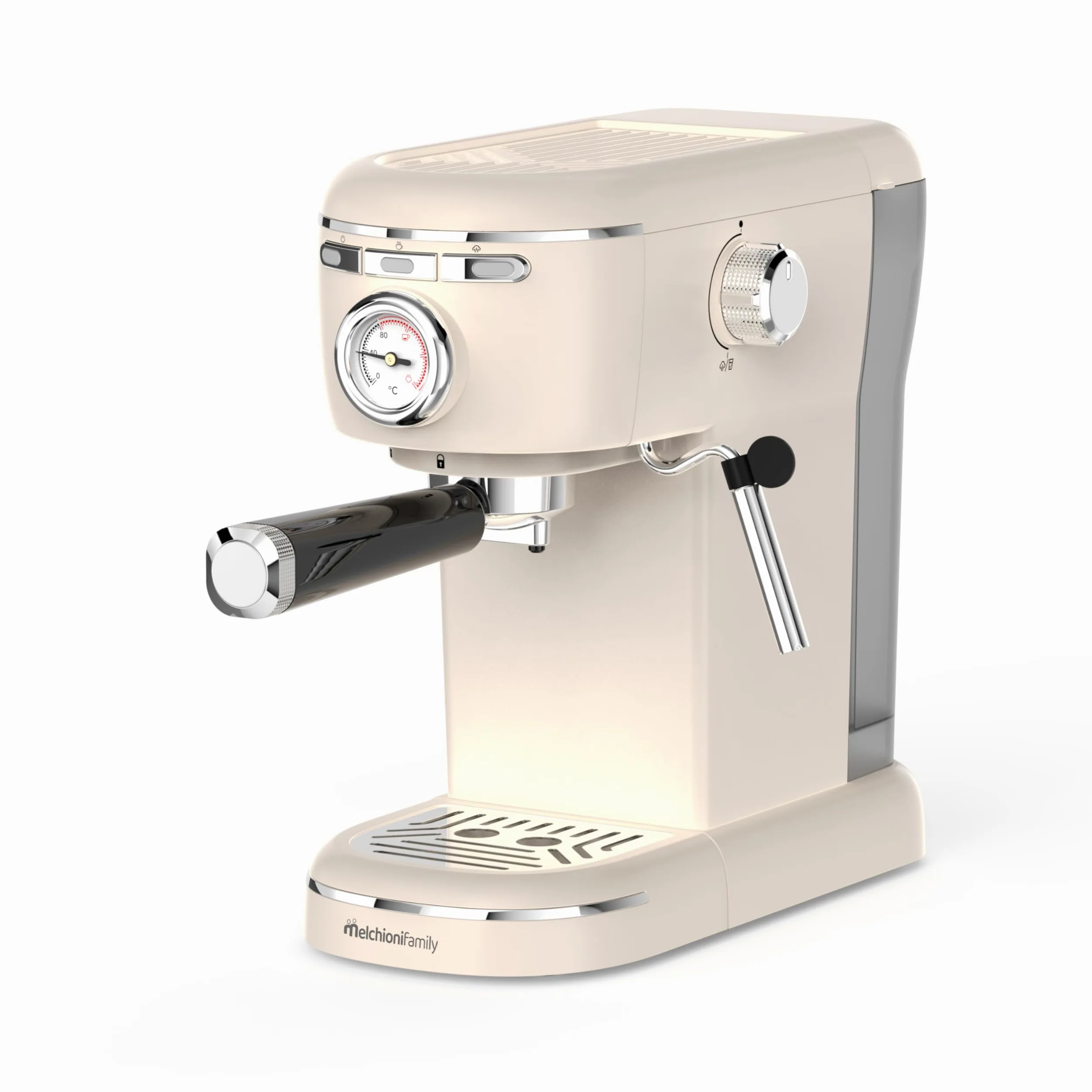 Aromatica Plus Macchina da Caffè Espresso 3 in 1 | Compatibile con Cialde E.S.E., Capsule e Caffè in Polvere | 15 Bar, Serbatoio 1,2L, Montalatte Manuale per Cappuccino