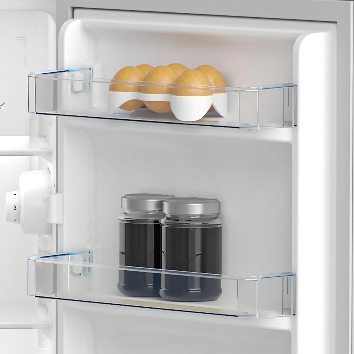 Beko - TS190040N - Frigorifero Sottotavolo, Classe E, Statico, Volume Totale Netto: 88 litri, Controllo Meccanico, Colore Bianco, 38dBA, Dimensioni HxLxP:81,8x47,5x50,0