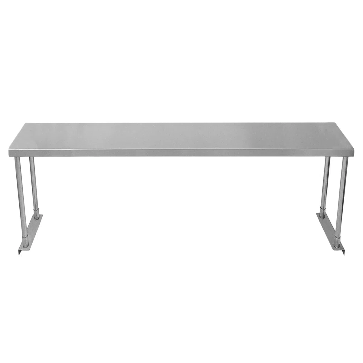 Kukoo - Ripiano con Mensole per Tavolo in Acciaio Inox da Cucina Ristorante, Acciaio Inossidabile Resistente alla Corrosione per Albergo Bar Hotel Catering Pub Largo - Singola - 180cm