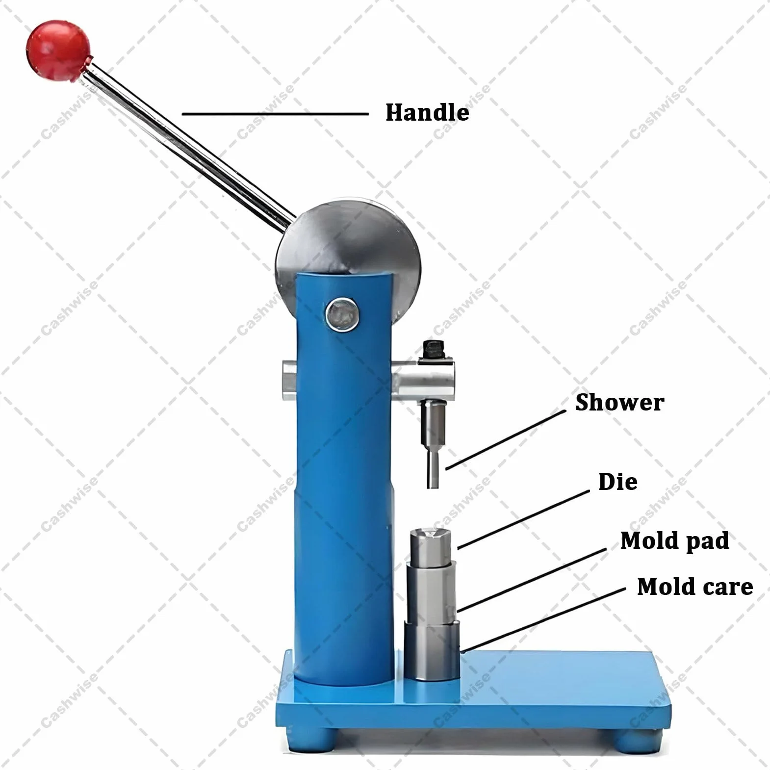 Macchina per la Compressione di compresse, pressa per compresse a Leva, Stampo in Acciaio Inossidabile, Strumento per la Compressione di compresse, per Acido benzoico da Laboratorio 6mm