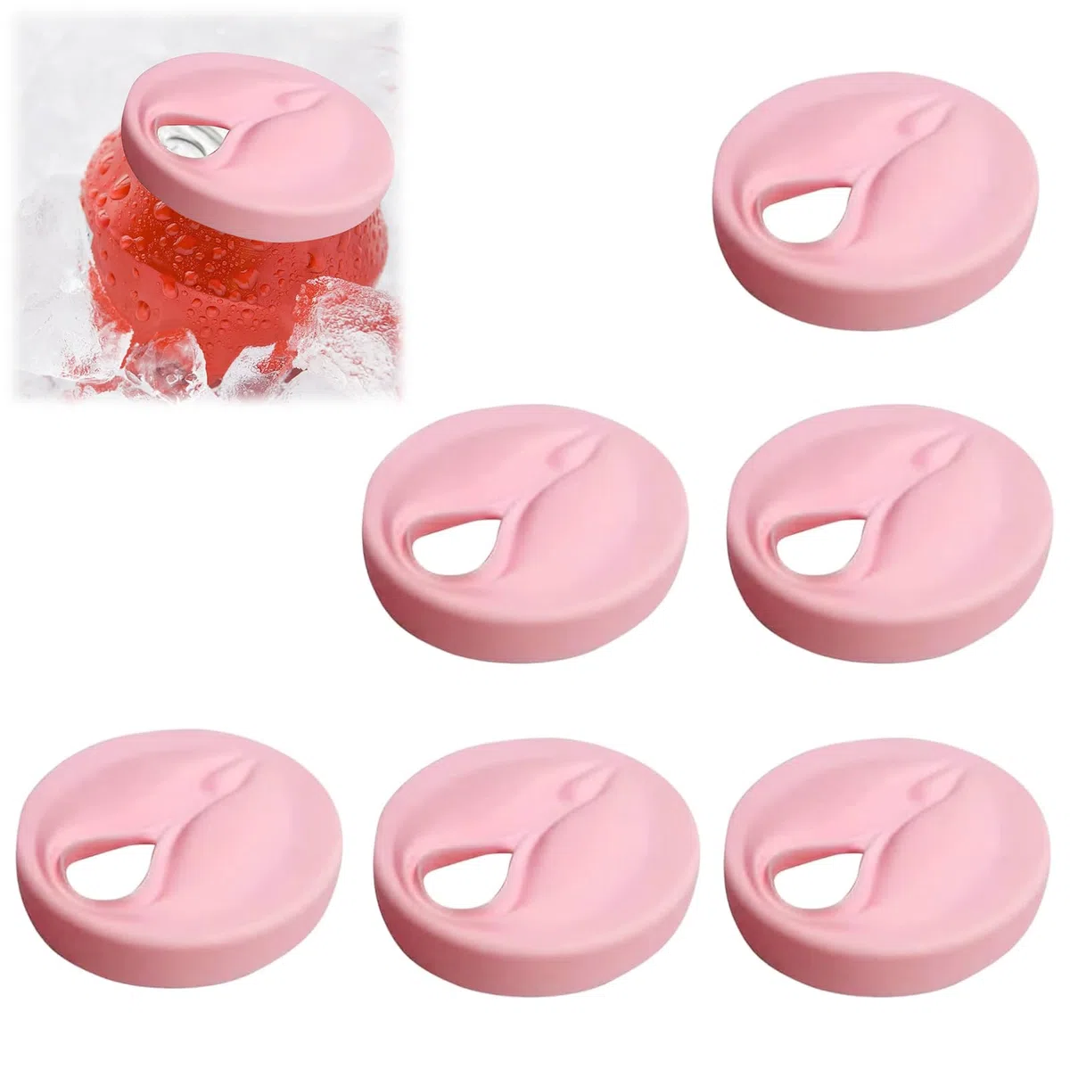 6 tappi per lattine, chiusura per addio al celibato, divertenti contenitori per bevande, coperchi in silicone per lattine, antipolvere e a prova di perdite