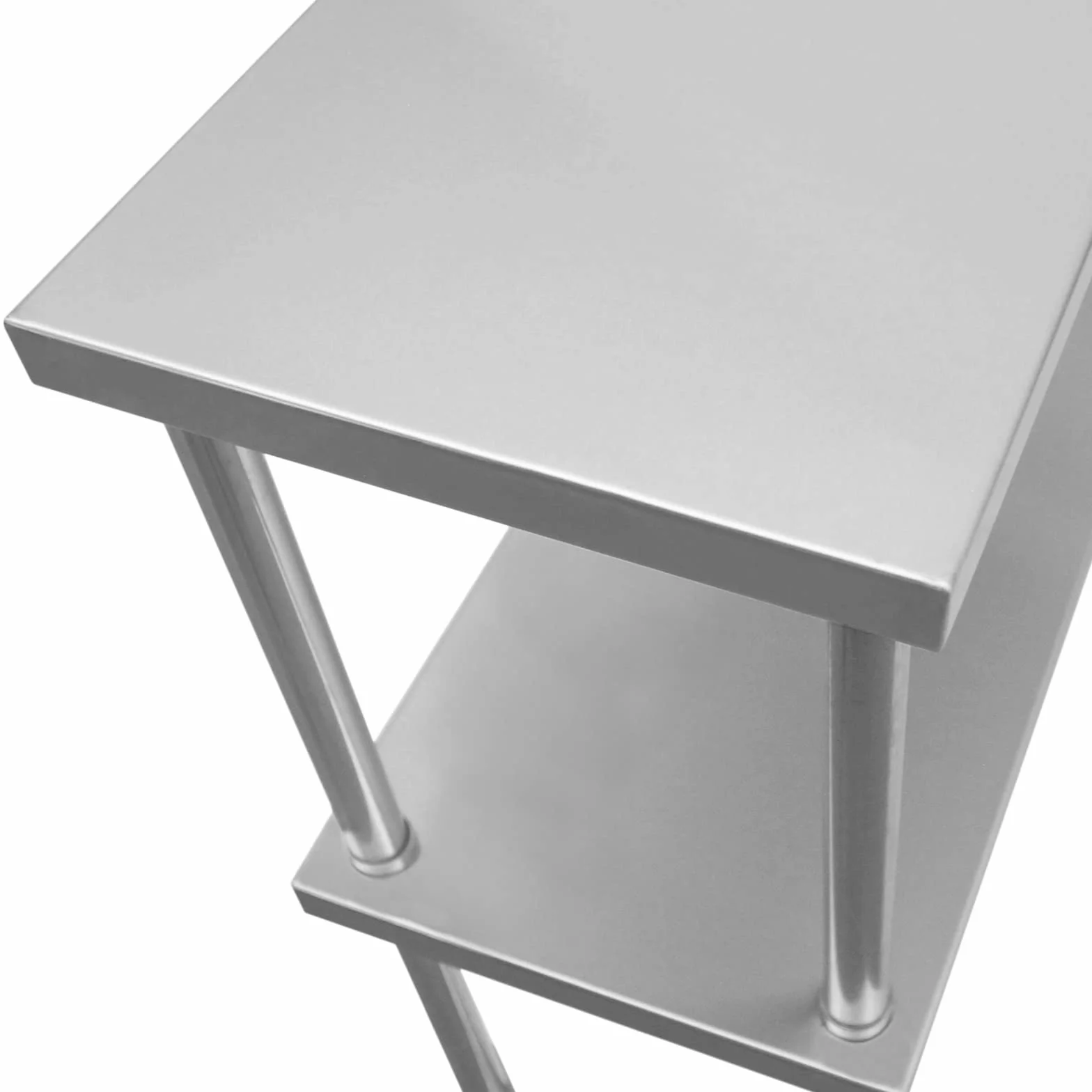 Kukoo - Ripiano con Mensole per Tavolo in Acciaio Inox da Cucina Ristorante, Acciaio Inossidabile Resistente alla Corrosione per Albergo Bar Hotel Catering Pub Largo - Doppia - 150cm