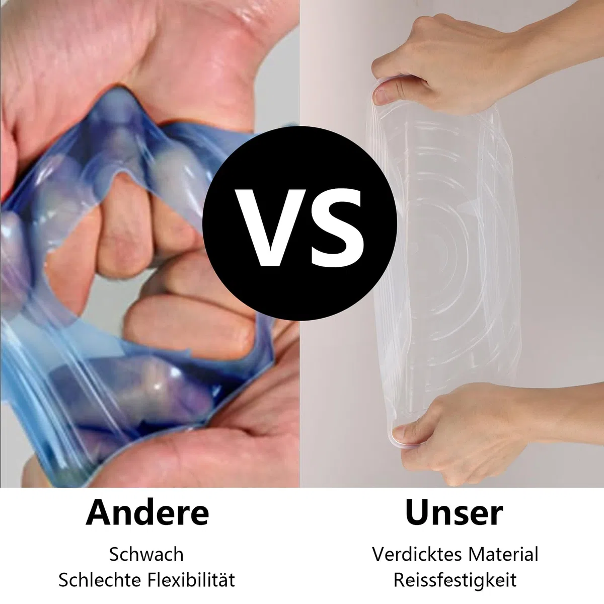 6 coperchi in silicone estensibili, 25 cm, rotondi, trasparenti, senza BPA, riutilizzabili, per bicchieri, lattine, frutta