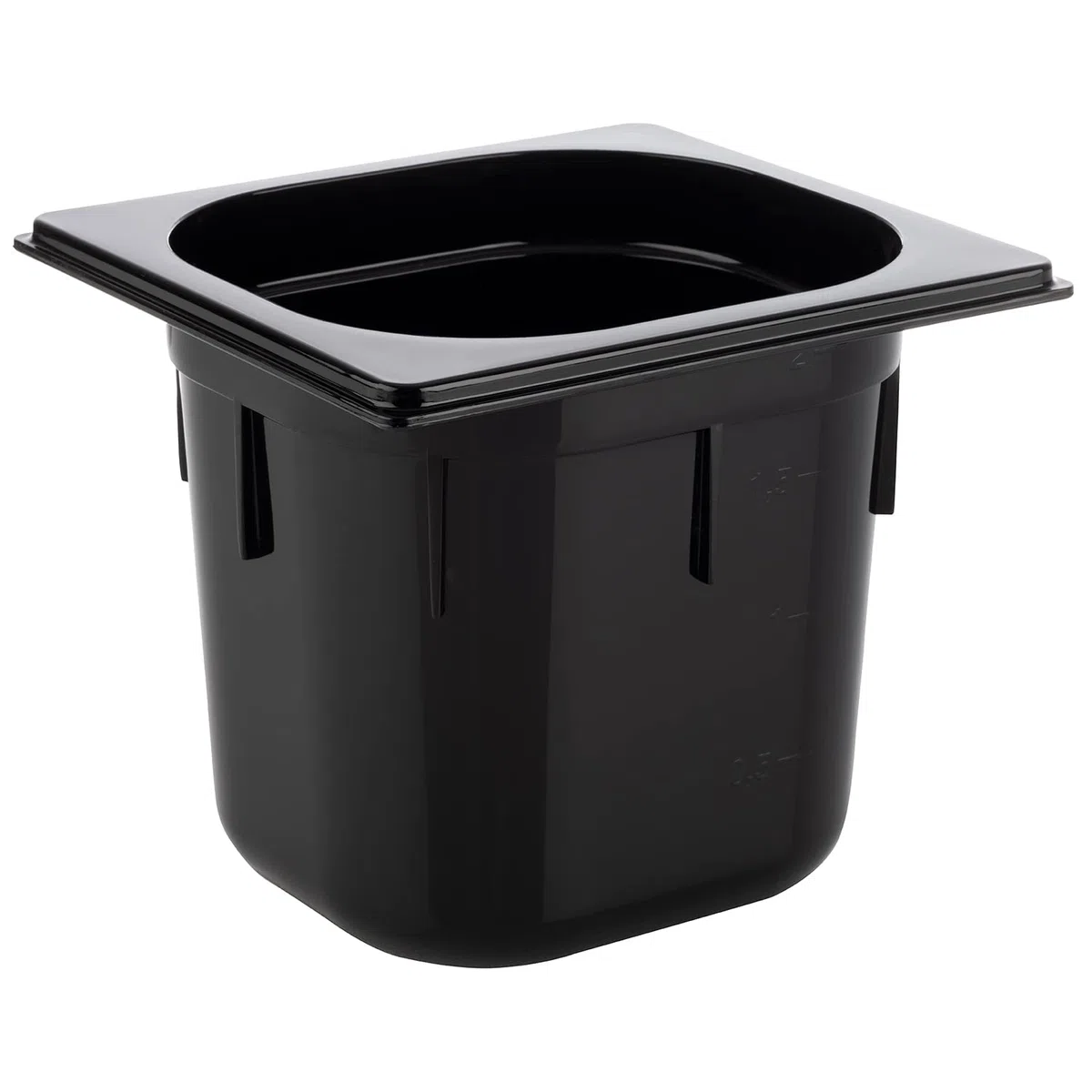 APS 82078 GN 1/6 Contenitore Gastronorm, in policarbonato, dimensioni 176 x 162 mm/altezza 150 mm/volume 2,2 litri, nero