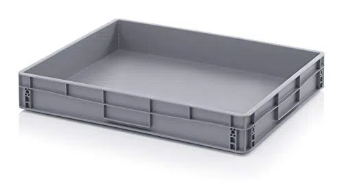 Auer Packaging Contenitore euro, 80 x 60 x 12, fondo rinforzato, scatola grande 800 x 600 x 120 cm, in plastica