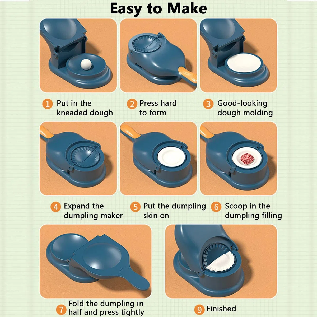 Macchina for Gnocchi, 2 in 1 Dumpling Maker, Macchina per Gnocchi E Ravioli, Ravioli Cinesi Stampi Household Macchina per Ravioli, Manual Dumpling Skin Maker Stampi Make Dumplings Empanadas