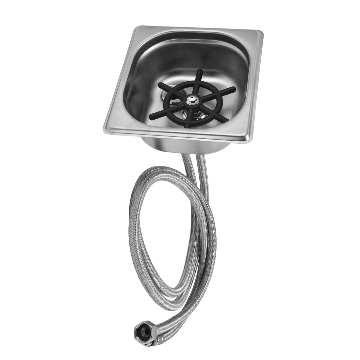 Lavatazze, Sciacquatrice per Bicchieri Comoda Automatica per Ristorante/Hotel per Bar Pub(Colore acciaio inossidabile)