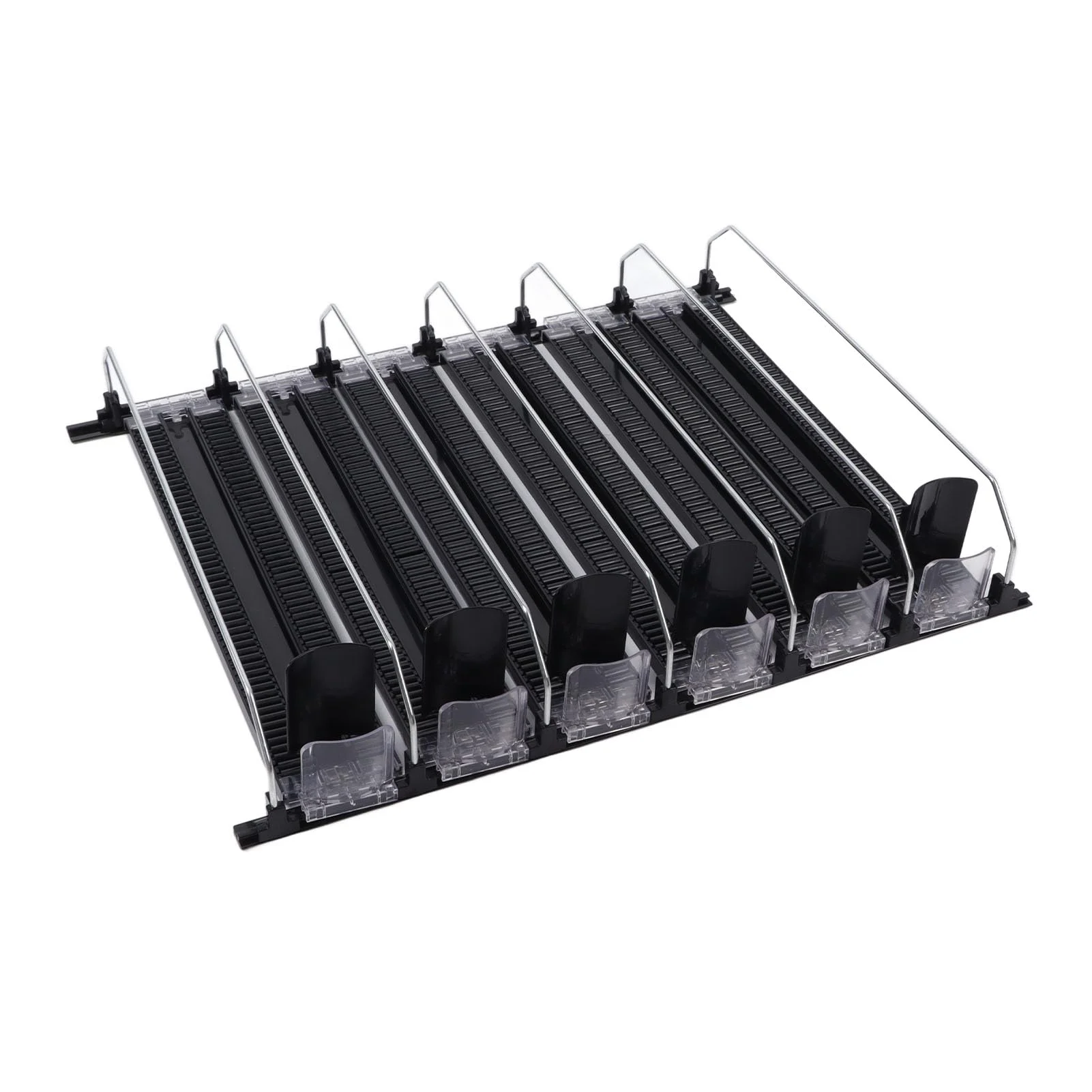 Distributore di Bevande per Frigorifero, Portabevande Autospingente di Grande capacità, Larghezza Regolabile, 6 File in ABS per Ristorante (#1)