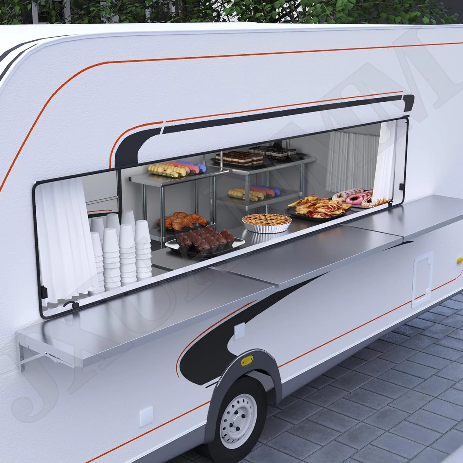 Mensola pieghevole da parete in acciaio inossidabile, mensole da parete per uso commerciale, per camion, rimorchi, finestre, ristorante, cucina, casa, ripostiglio, garage, 90 x 40 cm