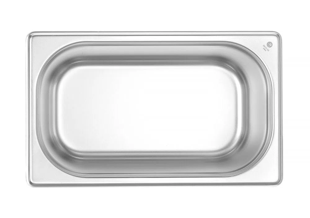 HENDI Contenitore Gastronorm GN 1/4, Budget Line, resistenza termica -40 °C a 250 °C, per forno e bagnomaria, 4L, 265x162x(H) 150mm, acciaio inox