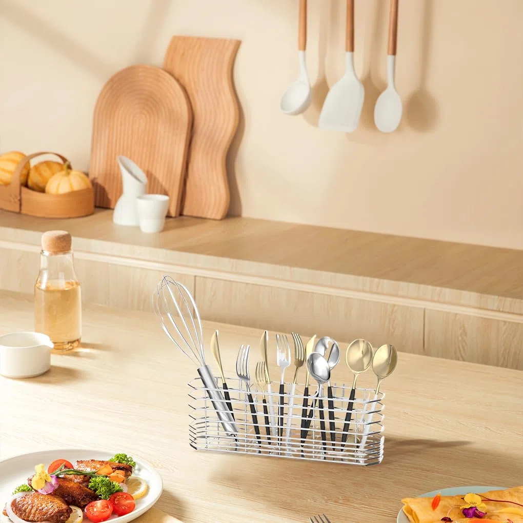 Portaposate in acciaio Per inox ad asciugatura rapida con gancio Cesto portaposate in acciaio Per inox per utensili da cucina Cesto portaposate