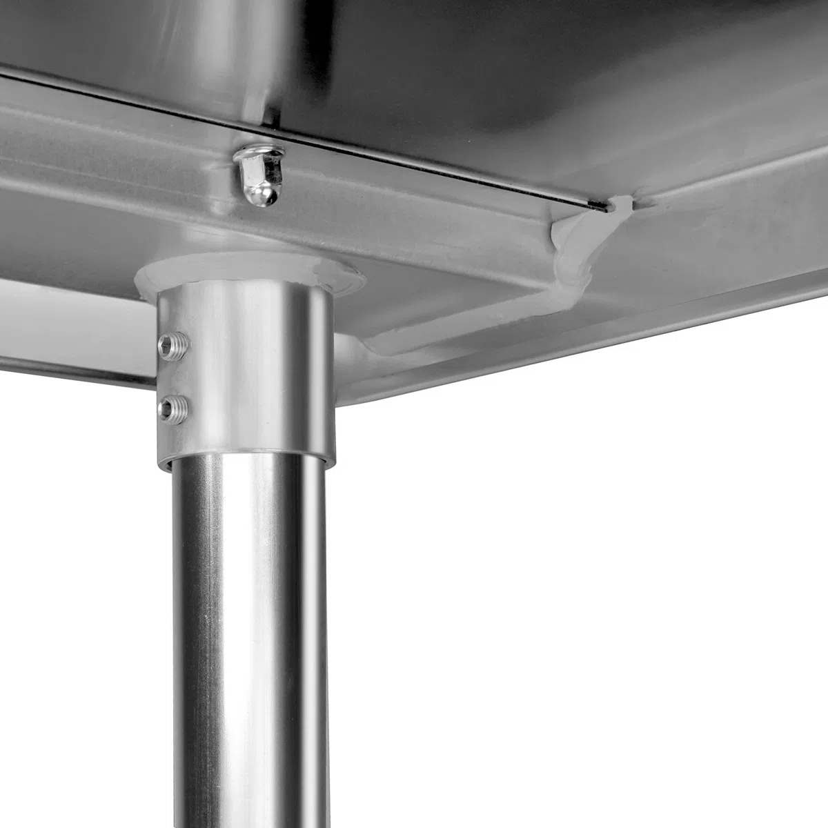 Amazon Basics Tavolo da lavoro in acciaio inossidabile con paraschizzi, certificato NSF, 61 x 152 cm, Argento