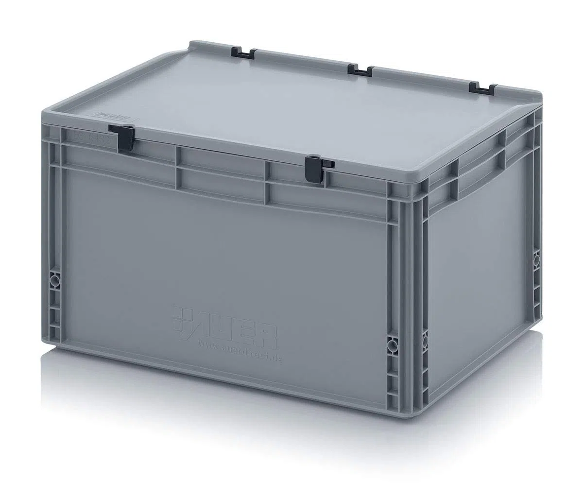 Auer Packaging Eurobox 60 x 40 x 33,5 cm con coperchio a cerniera – Scatola impilabile