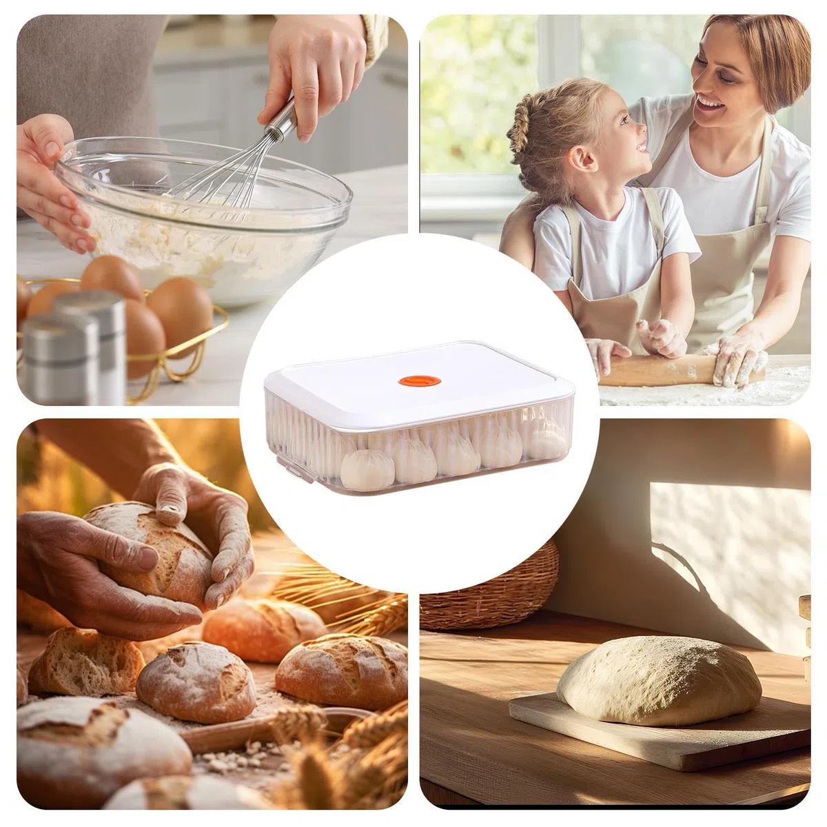 Scatola di lievitazione | Contenitore per fermentazione per cucina | Scatola per la prova non appiccicosa per cucina, forno, ristorante, pane, pizza
