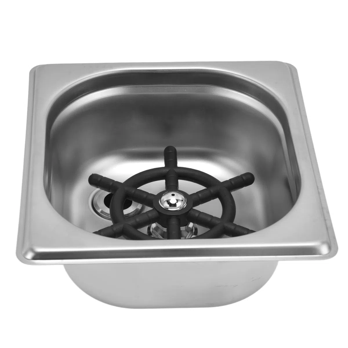 Sciacquatrice per Bicchieri, Lavabicchieri Automatica, Lavabottiglie in Vetro Ad Alta Pressione, Accessori per Lavelli da in Acciaio Inossidabile per Cucine da Laboratorio per Uso(D'argento)