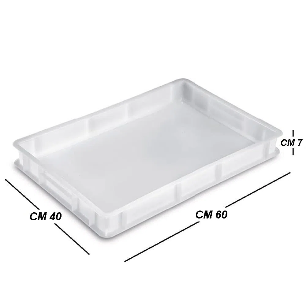 Set 5 Cassette con Coperchio portaimpasti palline Pizza Pane panette 60x40x7 certificata per alimenti VASCHETTA DA FRIGO professionale litri 12 impilabile sovrapponibile PIZZERIA CASEIFICI