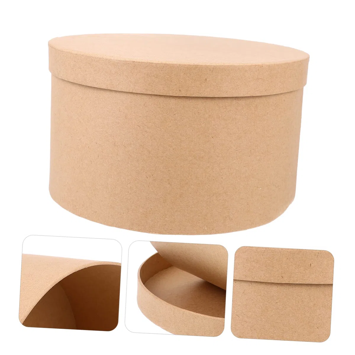 FOMIYES Scatola Rotonda Contenitore Multiuso per Dolci e Biscotti in Carta Kraft per Conservare Pasticcini Superficie Liscia per Torte e Cupcake