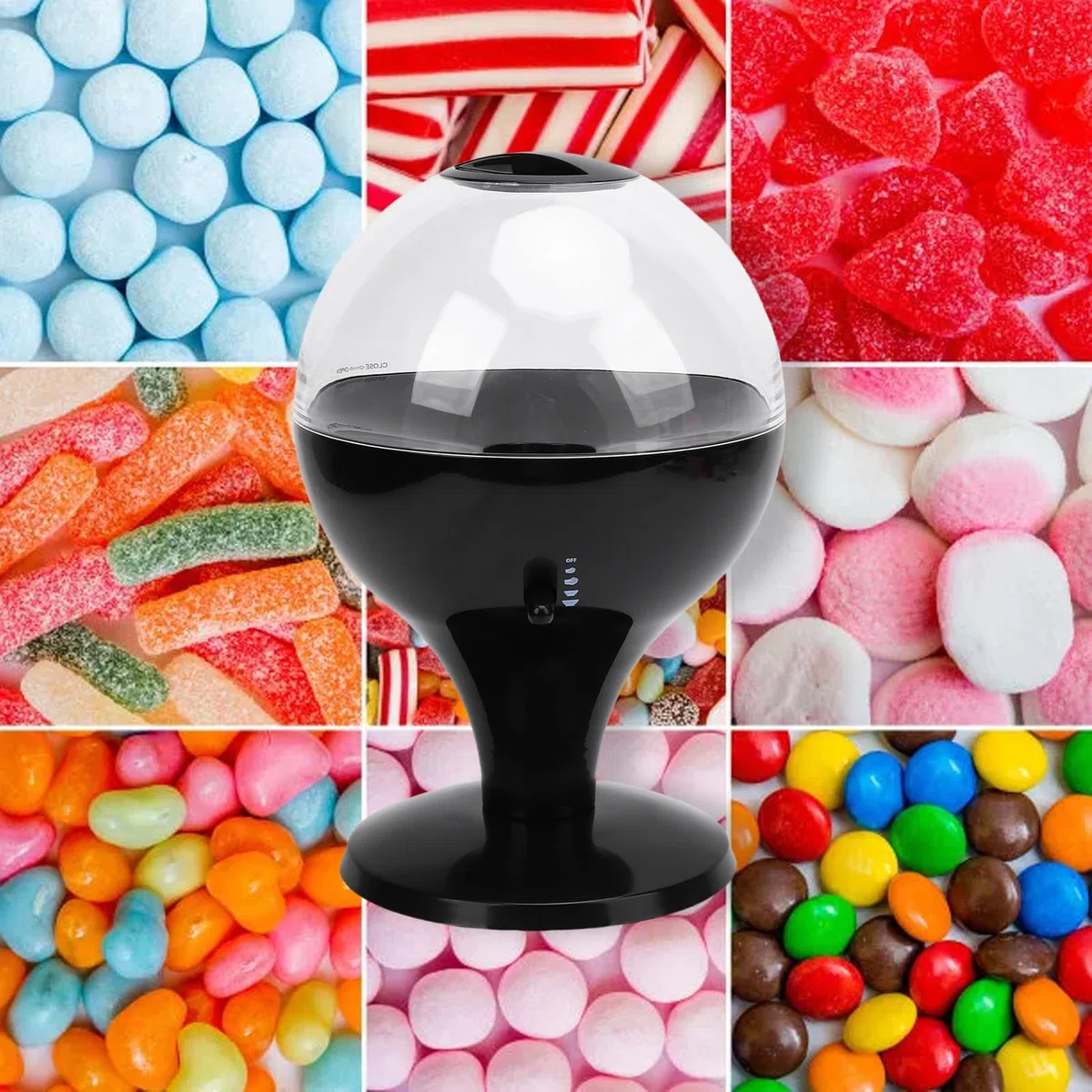 Macchina del Distributore di Caramelle Automatiche, Distributore di Caramelle Attivate da Tocco con Design Staccabile e 3 Opzioni di Distribuzione, per la Festa