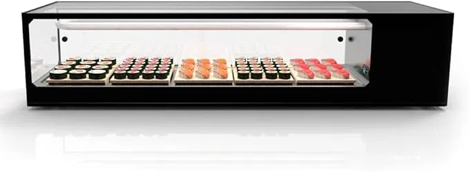 MBH - Vetrina refrigerata per SUSHI Bar Ristorante Espositore di sushi professionale con vetro dritto per ospitalità.