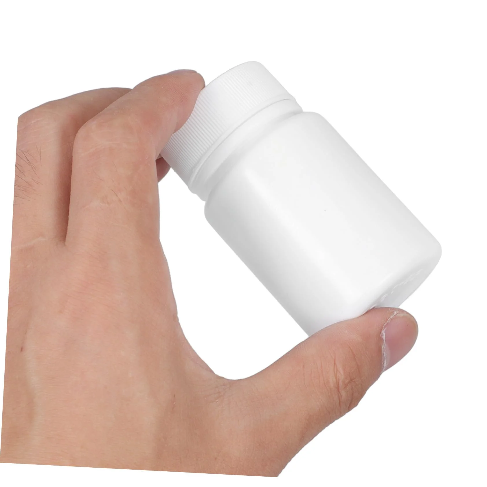COLLBATH 20 Bottigliette da Viaggio in Plastica Bianca Hdpe 50ml con Tappo a Vite, Bottiglie Sigillate per Pillole e Caramelle, per Esterni e Viaggi