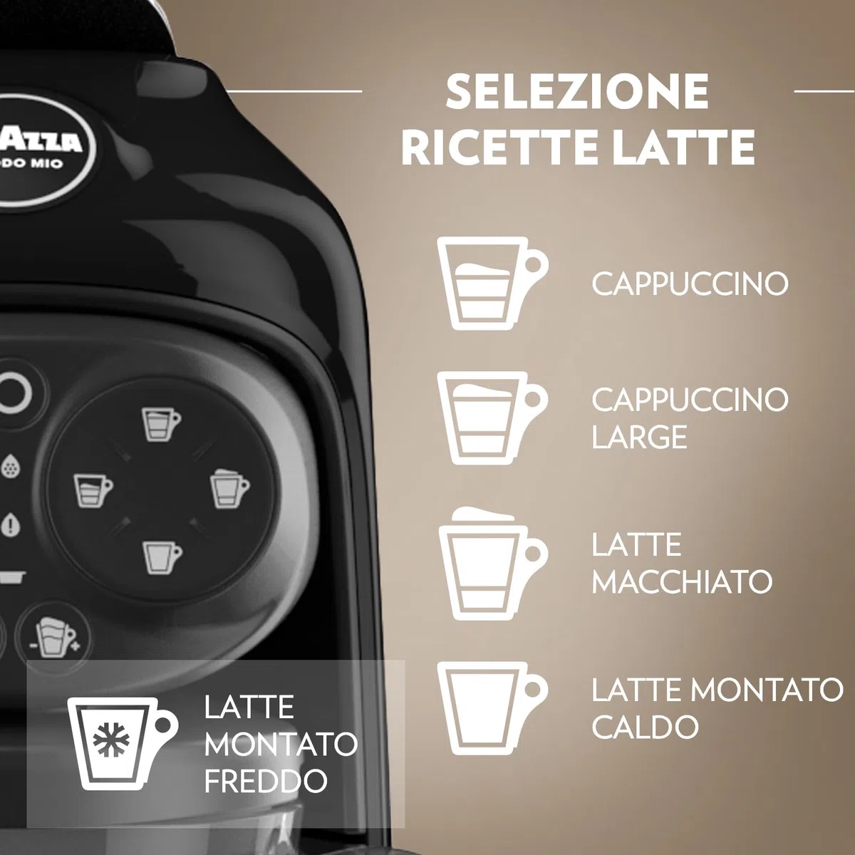 Lavazza, A Modo Mio Macchina per Caffè Deséa Black con 88 Capsule Crema e Gusto Assortite, Macchina per Espresso 1500 W, 220-240 V, 50/60 Hz, Capacità Max 10 Capsule di Caffè e 1.1 Litri d'Acqua