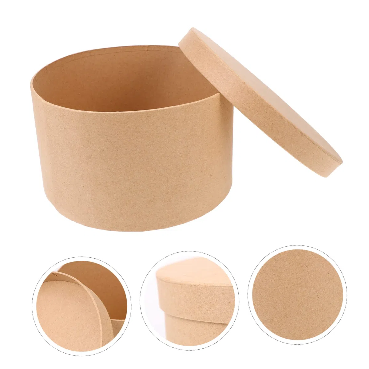 FOMIYES Scatola Rotonda Contenitore Multiuso per Dolci e Biscotti in Carta Kraft per Conservare Pasticcini Superficie Liscia per Torte e Cupcake